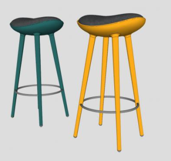 吧台椅吧台凳SU模型下载_sketchup草图大师SKP模型