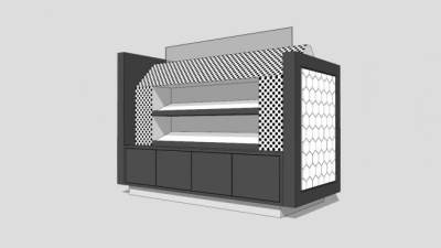 现代简约售卖亭SU模型下载_sketchup草图大师SKP模型