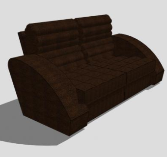 双人座按摩沙发SU模型下载_sketchup草图大师SKP模型