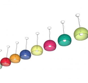 碗状小吊灯灯具SU模型下载_sketchup草图大师SKP模型