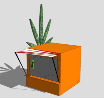 小吃食品售卖亭SU模型下载_sketchup草图大师SKP模型