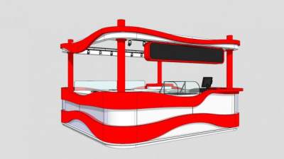 街边小吃售卖亭SU模型下载_sketchup草图大师SKP模型