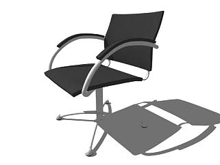办公椅扶手椅旋转座椅SU模型SU模型下载_sketchup草图大师SKP模型