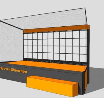 现代特色售卖亭SU模型下载_sketchup草图大师SKP模型