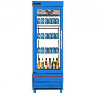 立式冰柜商店冰柜冰箱SU模型下载_sketchup草图大师SKP模型