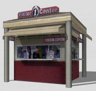 景区特色售卖亭SU模型下载_sketchup草图大师SKP模型