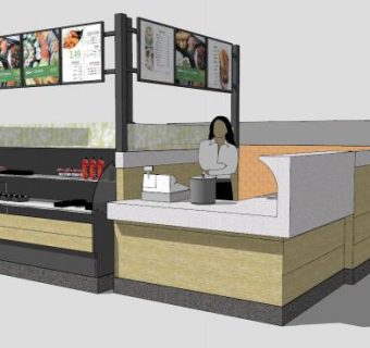 寿司售卖亭SU模型下载_sketchup草图大师SKP模型