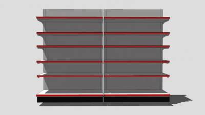货架展架SU模型下载_sketchup草图大师SKP模型