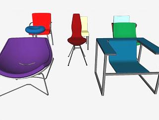 各种椅子吧台椅异形椅子SU模型下载_sketchup草图大师SKP模型