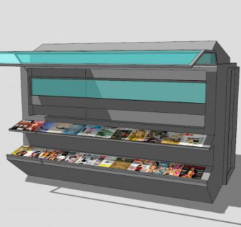 现代风格报刊亭SU模型下载_sketchup草图大师SKP模型