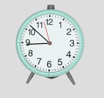 小闹钟时钟SU模型下载_sketchup草图大师SKP模型