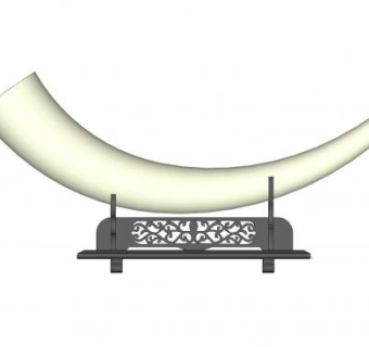 珍贵的象牙摆件工艺品SU模型下载_sketchup草图大师SKP模型