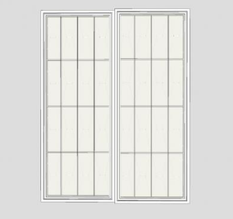玻璃移门推玻门SU模型下载_sketchup草图大师SKP模型