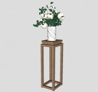 花几花卉盆栽SU模型下载_sketchup草图大师SKP模型