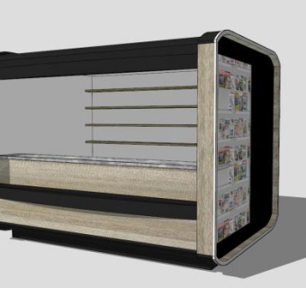 景区报刊亭SU模型下载_sketchup草图大师SKP模型