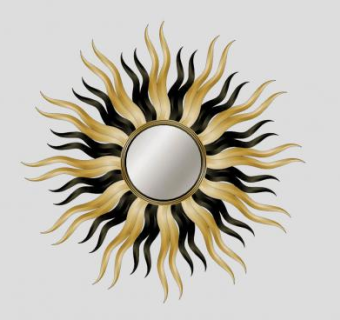 墙面装饰太阳SU模型下载_sketchup草图大师SKP模型