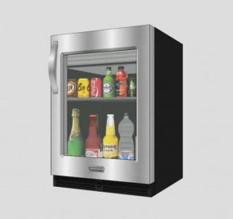 饮料小冰箱冰柜SU模型下载_sketchup草图大师SKP模型