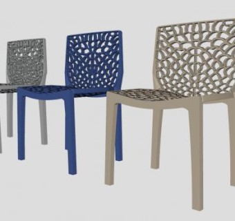 镂空椅子凳子SU模型下载_sketchup草图大师SKP模型