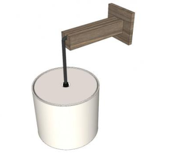 偏中式壁灯灯具SU模型下载_sketchup草图大师SKP模型