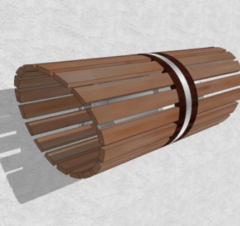 现代木制壁灯SU模型下载_sketchup草图大师SKP模型