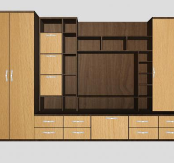 卧室衣柜柜子组合柜电视柜SU模型下载_sketchup草图大师SKP模型