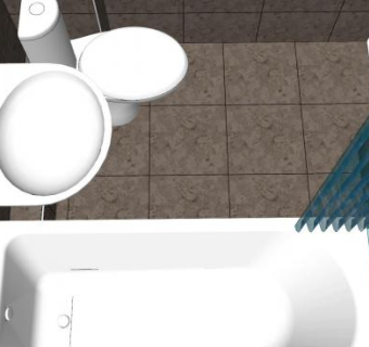 室内浴室空间SU模型下载_sketchup草图大师SKP模型