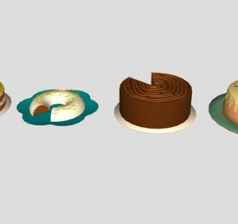 常见的蛋糕SU模型下载_sketchup草图大师SKP模型