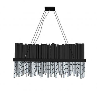 方形吊灯灯具SU模型下载_sketchup草图大师SKP模型