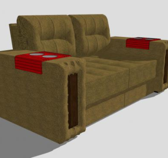 家庭影院沙发家具SKP模型下载_sketchup草图大师SKP模型