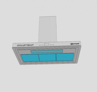 塔形吸油烟机SU模型下载_sketchup草图大师SKP模型