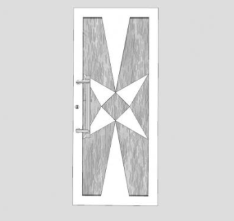 KTV包厢门玻璃门SU模型下载_sketchup草图大师SKP模型