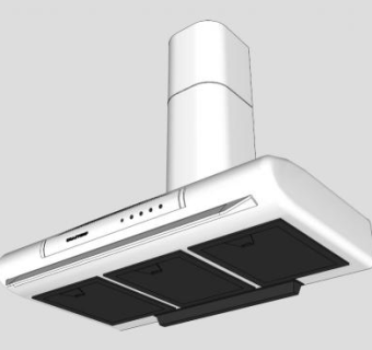 T型油烟机SU模型下载_sketchup草图大师SKP模型