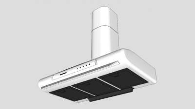 T型油烟机SU模型下载_sketchup草图大师SKP模型