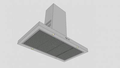 穹顶式油烟机SU模型下载_sketchup草图大师SKP模型