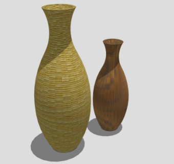 文化艺术花瓶摆件SU模型下载_sketchup草图大师SKP模型