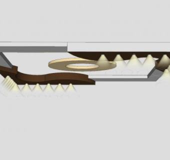 现代客厅吊顶SU模型下载_sketchup草图大师SKP模型