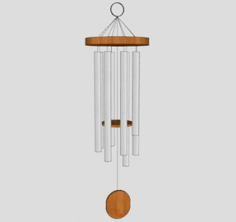 风铃挂饰装饰品SU模型下载_sketchup草图大师SKP模型