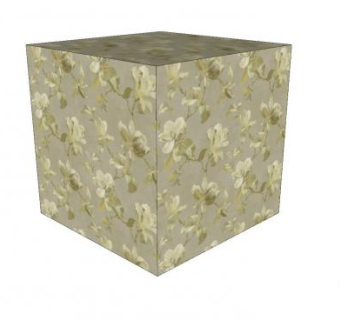 欧式花卉印花壁纸SU模型下载_sketchup草图大师SKP模型