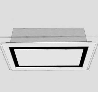 中式白色吸油烟机SU模型下载_sketchup草图大师SKP模型