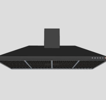 塔形黑色小型抽油烟机SU模型下载_sketchup草图大师SKP模型