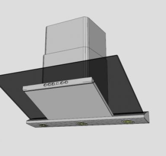 家用侧吸式抽油烟机SU模型下载_sketchup草图大师SKP模型
