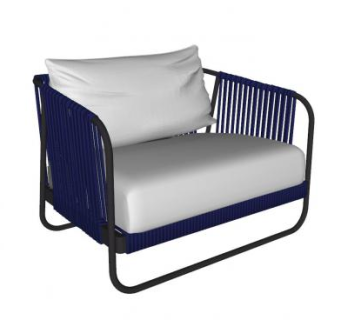 单人座沙发椅子SU模型下载_sketchup草图大师SKP模型