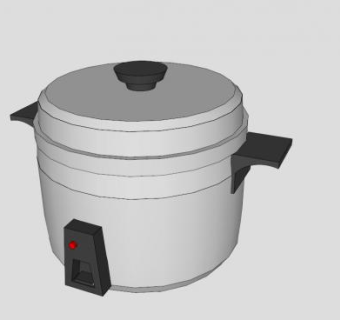 老式电饭煲SU模型下载_sketchup草图大师SKP模型