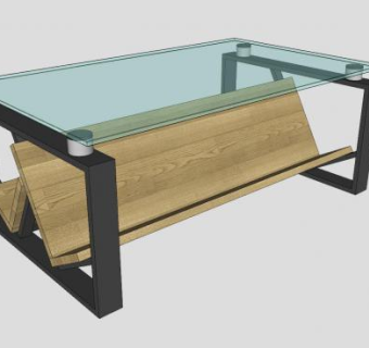 玻璃茶几家具SU模型下载_sketchup草图大师SKP模型
