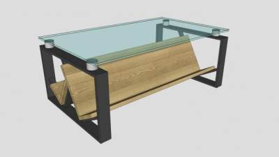 玻璃茶几家具SU模型下载_sketchup草图大师SKP模型
