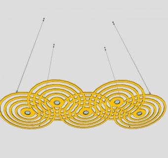圈型装饰吊灯SU模型下载_sketchup草图大师SKP模型