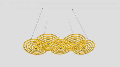 圈型装饰吊灯SU模型下载_sketchup草图大师SKP模型