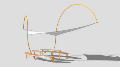 遮阳棚张拉膜SU模型下载_sketchup草图大师SKP模型