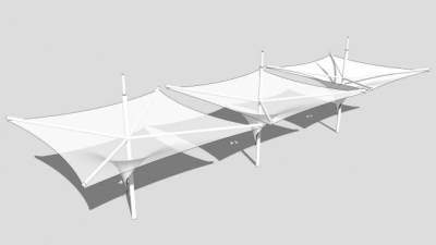 张拉膜亭子SU模型下载_sketchup草图大师SKP模型