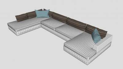 大型沙发家具SU模型下载_sketchup草图大师SKP模型